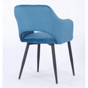 mobiliario-contract-sillon honorio metal tapizado velvet 62 turquesa dark 3